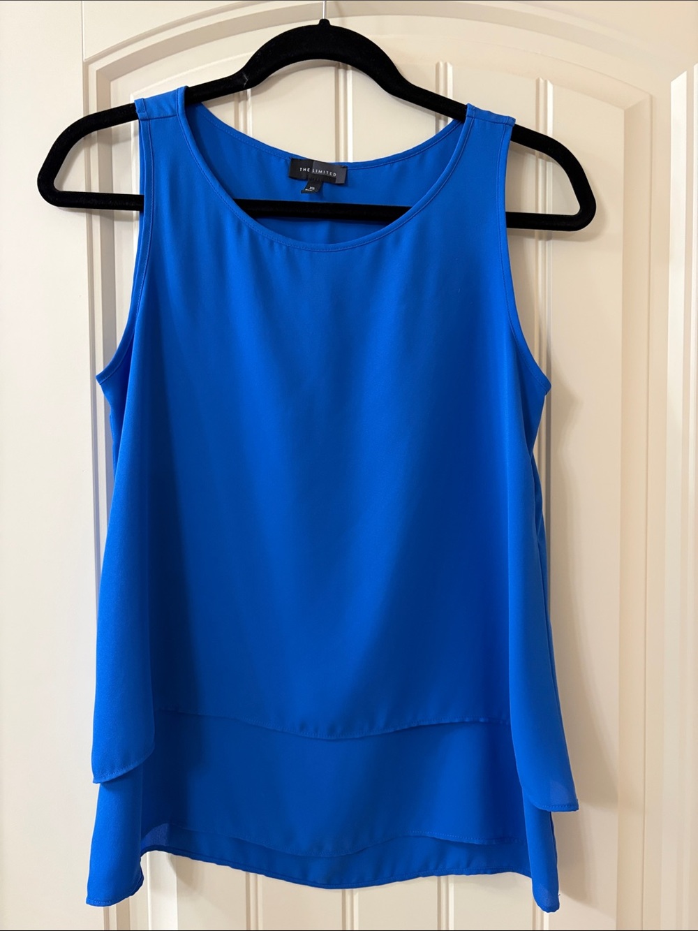 The Limited Women's Cobalt Blue Layered Sleeveless Tank, Size XS